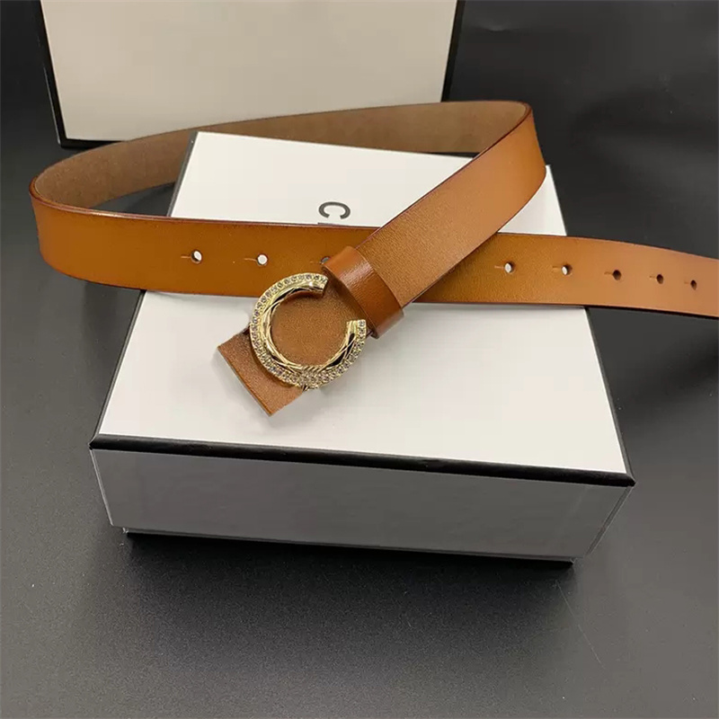 

Fashion Womens Belts Designer Brand Genuine Leather Belts High Quality Women Pure Cowhide Belt Classic Letter Gold Buckle Waistband, Black;brown