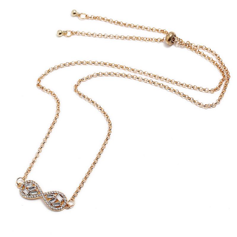

Vintage Adjustable Micro Inlaid Zircon Bow Pendant Necklaces For Women Girls Rhinestone Gold Color Necklace Party Gifts Chains