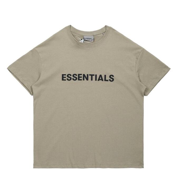 

Men' tees fear of god fashion tops essentials logo Letter printing fog Retro high street Men and women couple T-shirts Cotton loose short sleeves Round neck simple, L need look other product