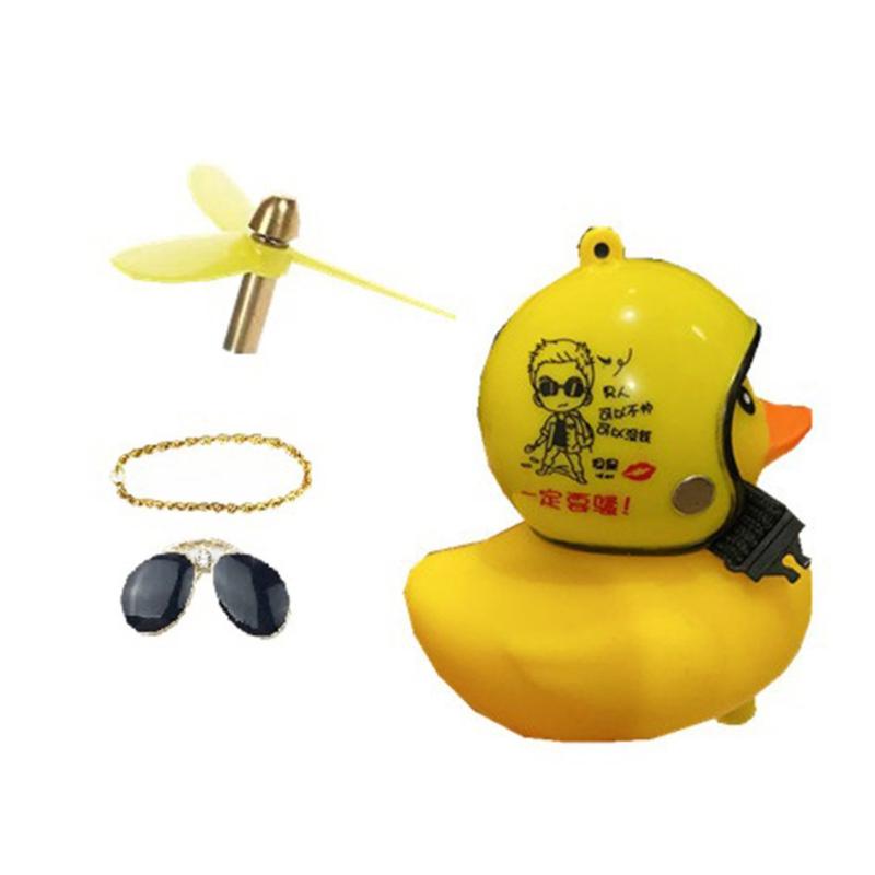 

Car Duck With Helmet Pendant Small Yellow Road Bike Motor Riding Cycling Accessories Without Lights Decoration Interior Decorations
