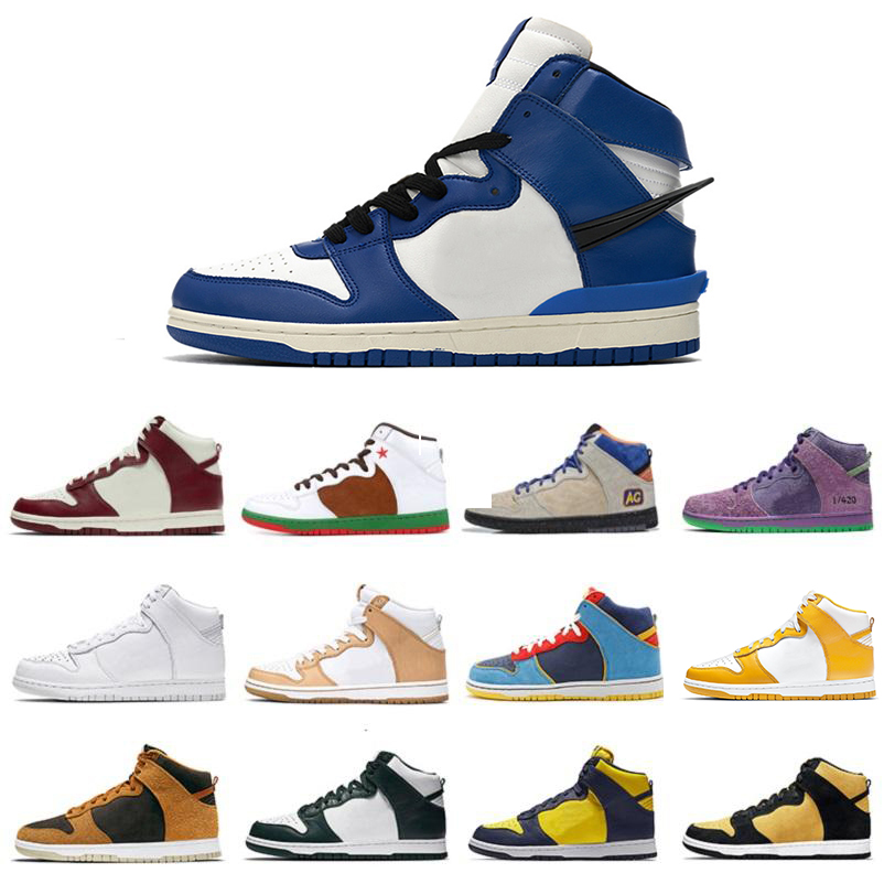 

Ambush X High mens Running shoes Syracuse Triple White Black Dark Sulfur Flash Lime Premier Twist Chicago Royal Blue men women trainers sports sneakers, Color#25
