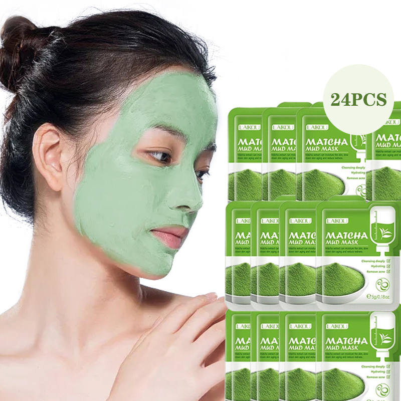 

Matcha Mud Mask Cleaning Oil Control Green Clay Face Mask Anti-ance Shrink Pores Moisturize Beauty Skincare Wholesale