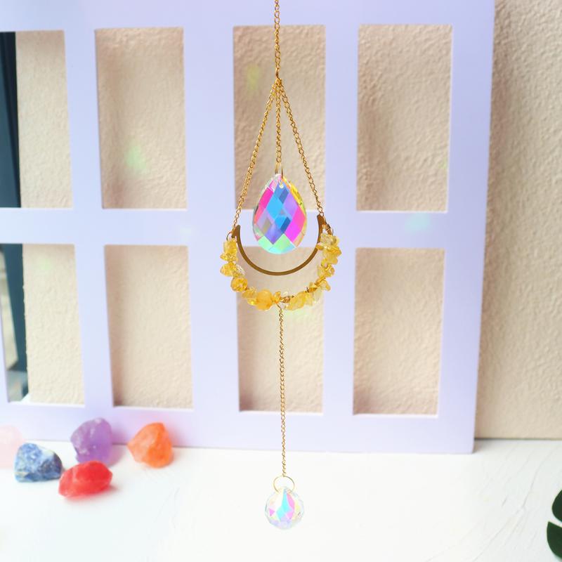 

Decorative Objects & Figurines Crystal Windchimes Prisms Pendants Handmade Sun Catchers Garden Weddin Light Trapping Wind Chime Hanging Jewe