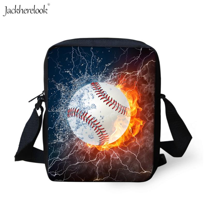 

School Bags Jackherelook 3D Ice And Fire Ball Soccerly Printed Boy Mini Shoulder Travel Crossbody Girl Messenger