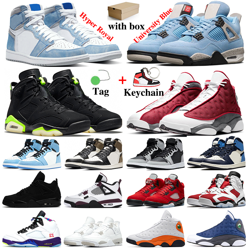 

Jumpman Basketball Shoes 1 1s Mens Womens shoe Hyper Royal Dark Mocha Shadow 4s University Blue 5s Raging Bull 6s Electric Green 13s Red flint trainers sports sneakers, #24 unc to chicago