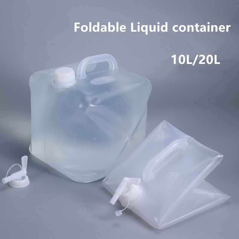 

High Quaity 1020 Coapsibe Water Buckets with id and tap for Outdoor Hiking Reusabe Portabe Foding container