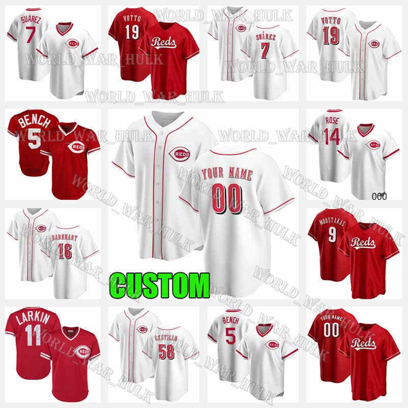 

Cincinnati Joey Votto Reds Jersey 11 Barry Larkin 5 Johnny Bench Mike 14 Pete Rose Baseball Jerseys 2 Nick Castellanos Moustakas Custom, Blue;black