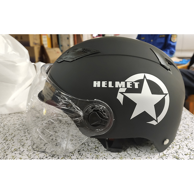 

Harley helmet female winter battery car summer safety male electric motorcycle cute locomotive all year round, Blacks