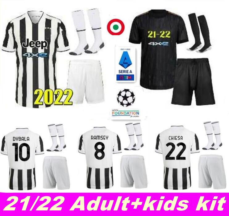

RONALDO DYBALA 21 22 soccer jersey kit juventus PLAYER VERSION AWAY CHIESA MORATA KULUSEVSKI football shirt DE LIGT Camiseta fútbol 2021 202, Black;yellow