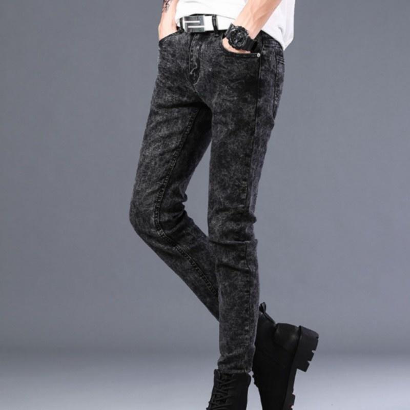 

Men's Jeans Black Casual Men Summer 2022 Zipper Stretch Skinny Street Hole Ripped Biker Denim Pencil Pants Male Plus Size 27-34, Black hole