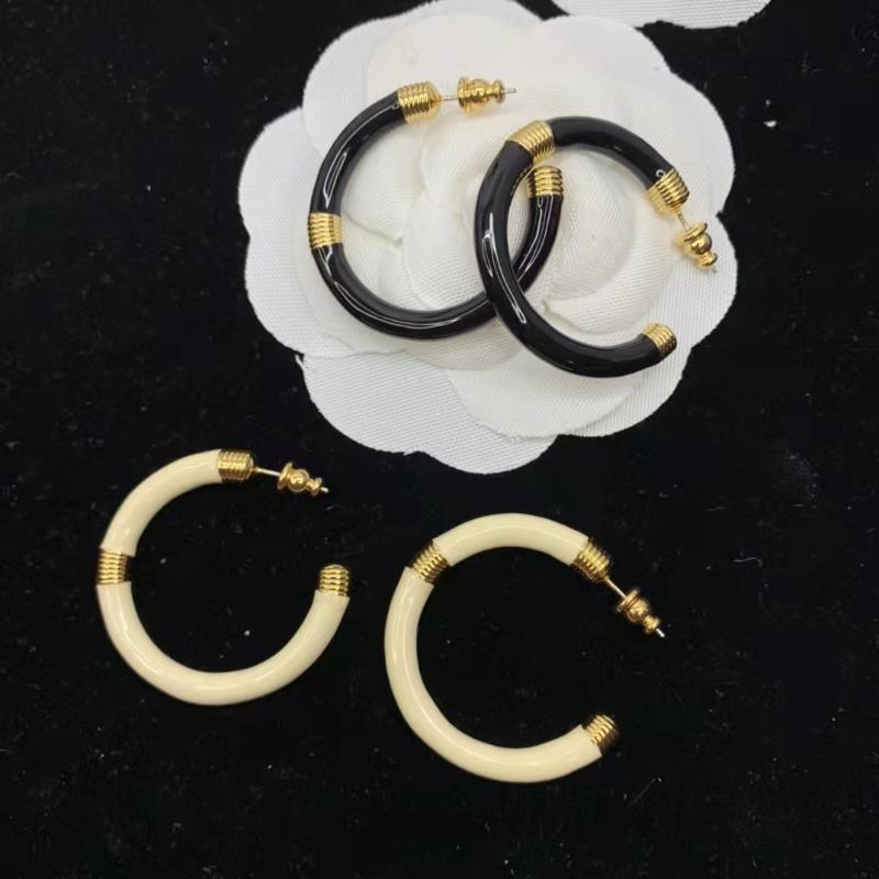

Stud 2021 Autumn And Winter Models Enamel Earrings Female Color Glaze Minimalist Temperament Circle, Golden;silver