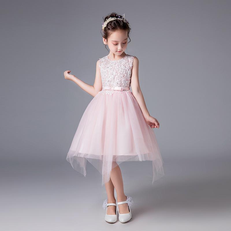 

Girl's Dresses Pink Princess Girls Dress Summer Sleeveless Mini Bow Kids Vestido Princesa 4 6 8 10 12 14 Year Old 2021 Clothes 184068