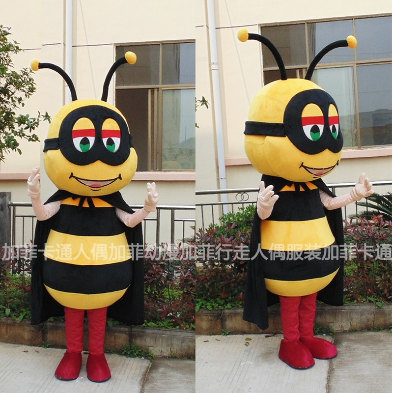 Costumes de mascotteCostume de mascotte de bourdon noir jaune Mascotte Costume de mascotte d'abeille d'abeille costumes Costumes de robe de soiré