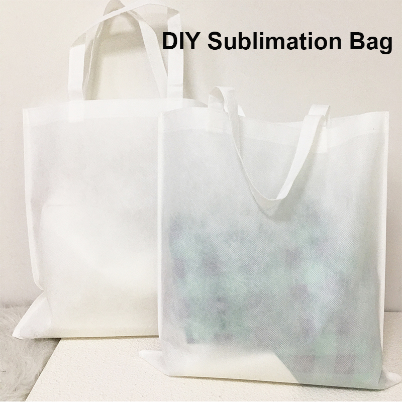 Sublimation Tote Bag Blank Shopping Eco-friendly Hand Bags Heat Transfer Printing Customized Non-woven Fabric Handbag