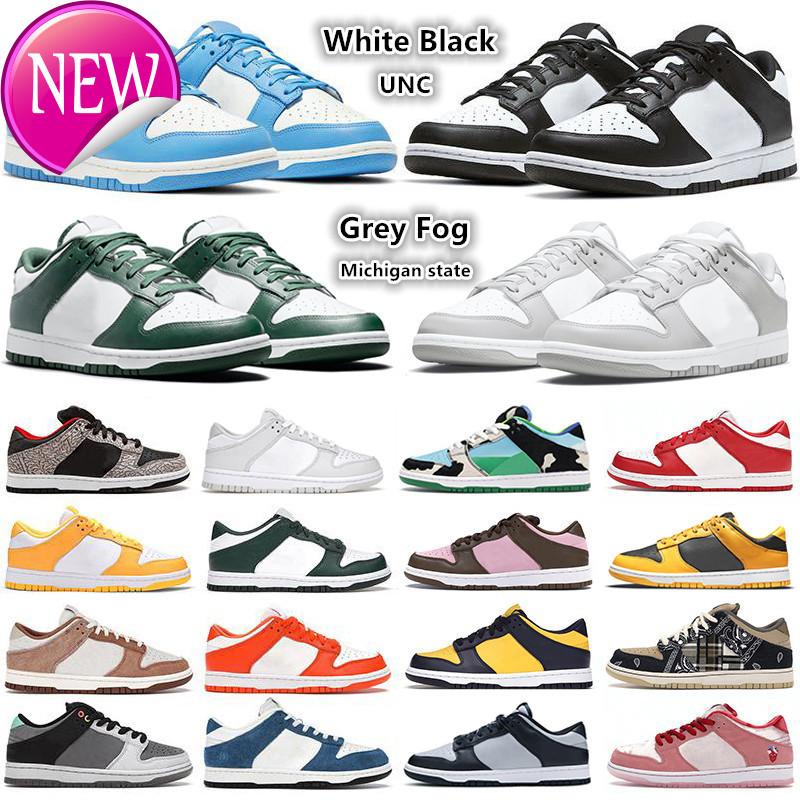 

2022 Designer Mens Running Shoes Sneakers White Black Grey Fog Unc University Blue Low Platform Syracuse Michigan Sail Men Women Trainers Sports, Customize