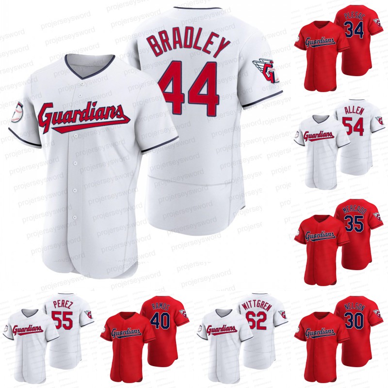 

Cleveland Guardians Navy Jersey Ernie Clement Kyle Nelson Zach Plesac Oscar Mercado Wilson Ramos Bobby Bradley Logan Allen Roberto Perez Nick Wittgren, 57 shane bieber