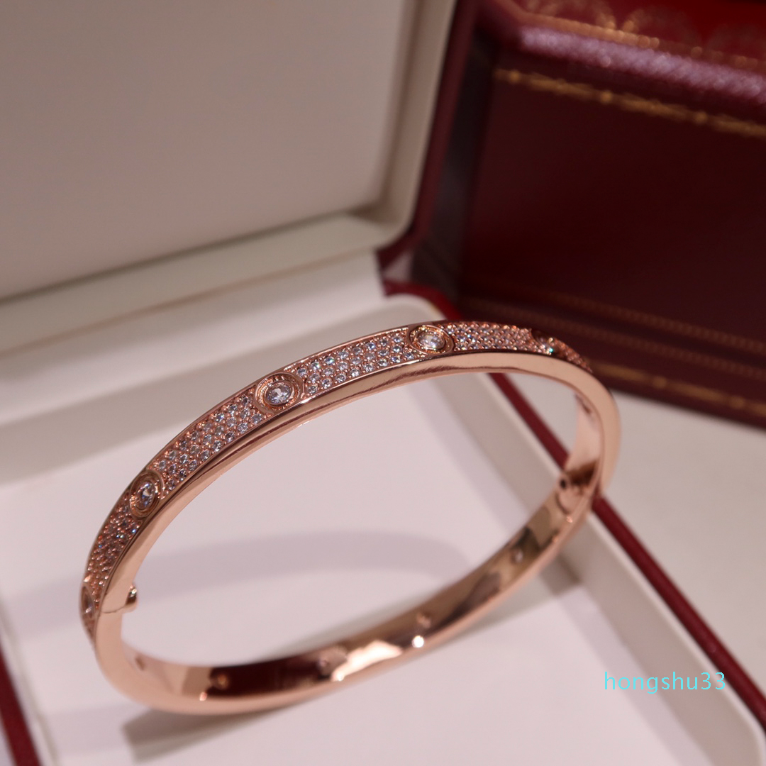 

Luxury jewelry Designers Bracelets Rose Gold Silver Bracelet Bangles for Couples Lovers as special gift