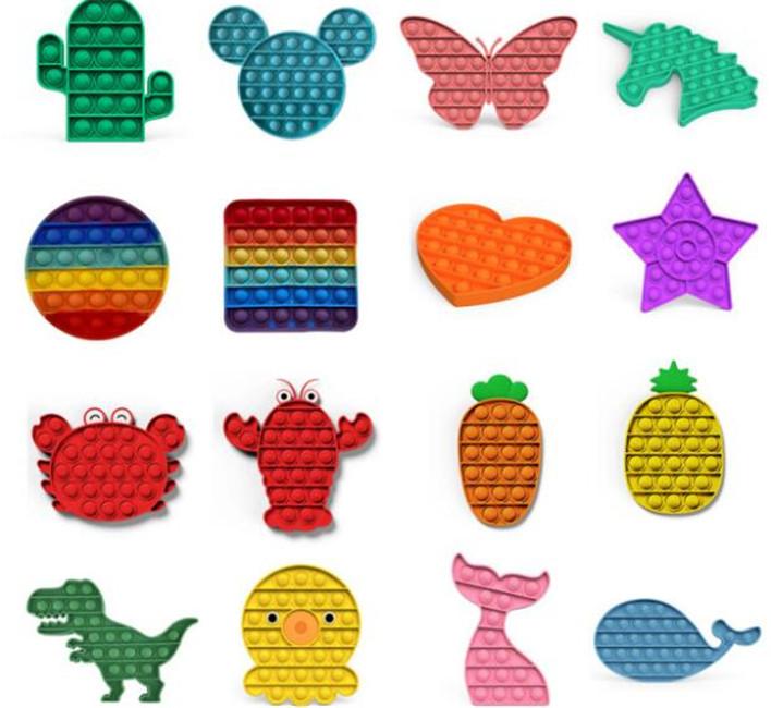 

Push Pop party Toy It Fidget Fluorescence Bubble Senxisory Autism Anety Stress Reliever Increase Focus Soft Squeeze Toys supplies