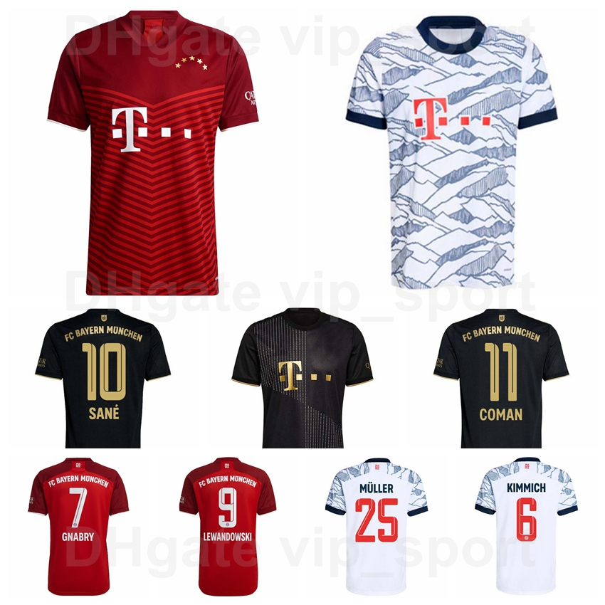 

21 22 Bayern Munich 9 LEWANDOWSKI Soccer Jersey 7 GNABRY 10 SANE 11 COMAN 25 MULLER 6 KIMMICH 8 GORETZKA 19 DAVIES 5 PAVARD 42 MUSIALA Football Shirt Kits Uniform, With patch