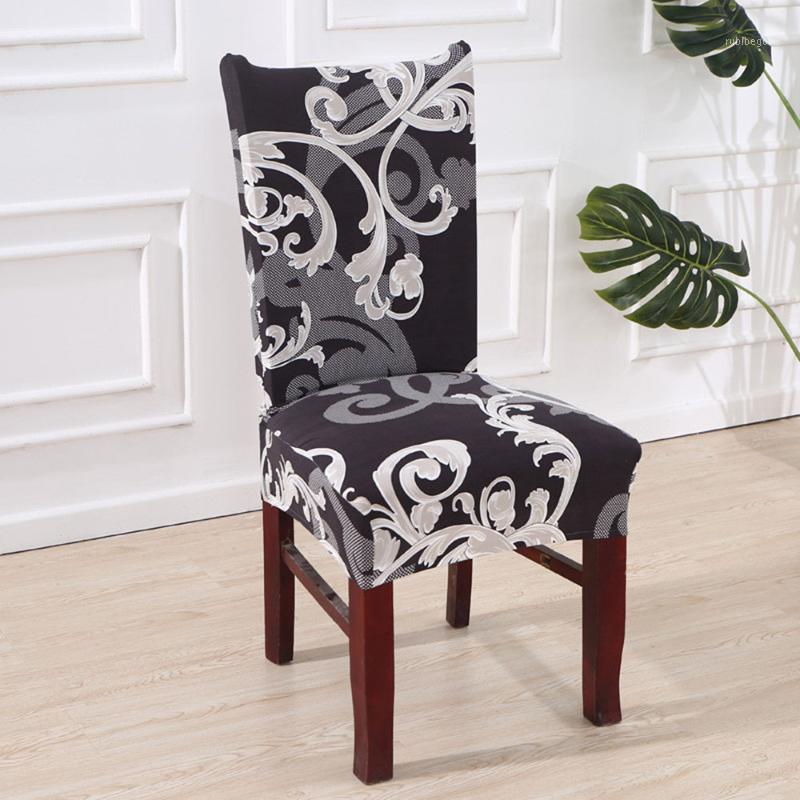 

Chair Covers El Home Banquet Dining Cover Printed Stretch Spandex Seat Slipcovers Wedding Party