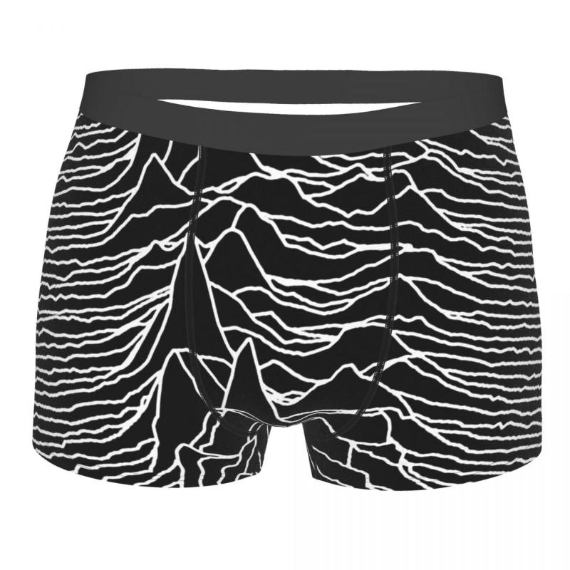 

Unknown Pleasures Goth 1980s Subculture Rock Romance Underpants Homme Panties Men' Underwear Ventilate Shorts Boxer Briefs, Black