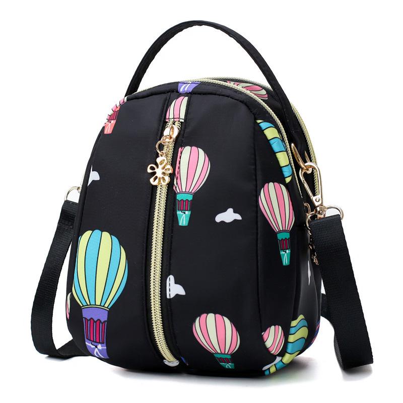 

Backpack 2021 Summer Crossbody Bag WOMEN'S Fashion Nylon Oxford Cloth Mobile Phone, Black