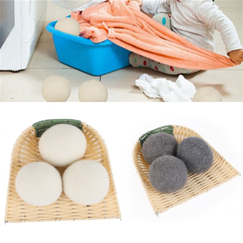

Wool Dryer Balls 6cm 7cm Premium Laundry Products Reusable Softener Washing Drying Ball Household Washer Felt Wools Ball