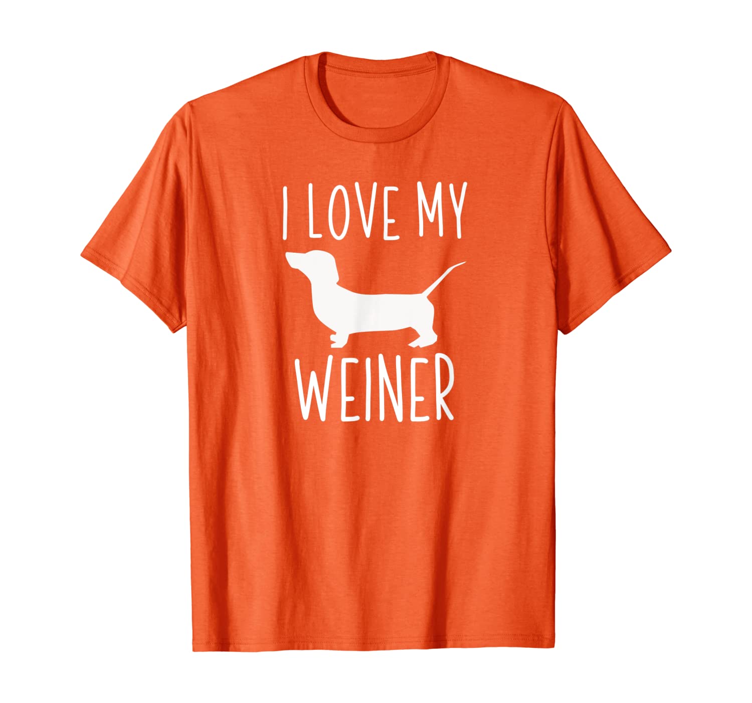 

Dachshund Lover Gifts I Love My Weiner T-Shirt, White;black