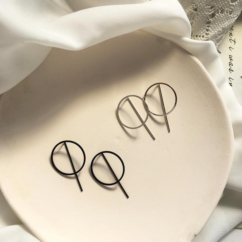 

Stud Stylish Simple Chic Geometric Circular Front And Back Earrings 2401