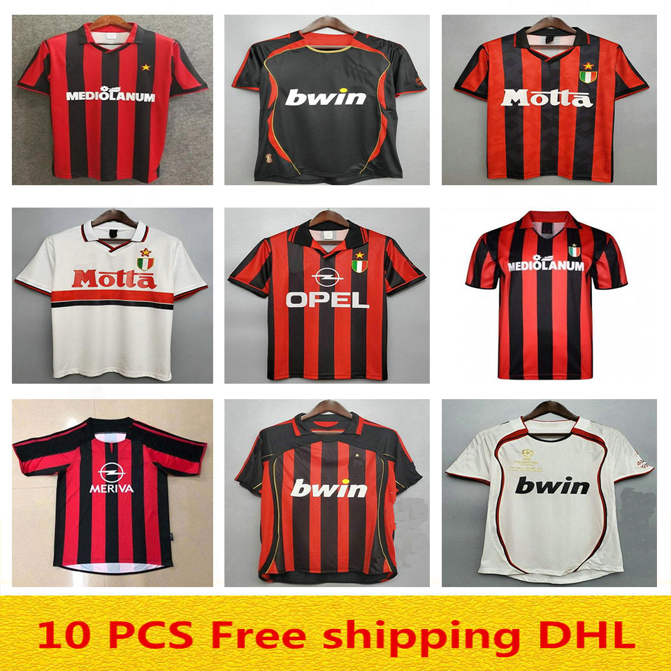 

Jerseys Retro Gullit SOCCER JERSEY Van Basten KAKA Inzaghi football shirt, Black;yellow