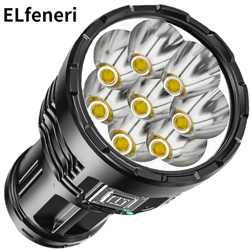 

Flashlights Torches Eight Nuclear Explosion Tactical LED Rechargeable Strong Light Super Bright Small Xenon Special Forces Outdoo