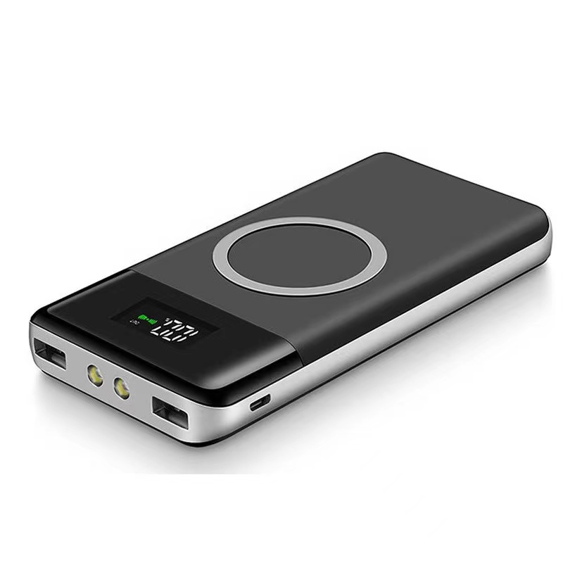 

Power Bank 30000mah External Battery Bank Powerbank Wireless Charger Built-in Portable IQ Wireless Charger For iphone X XR X-mas