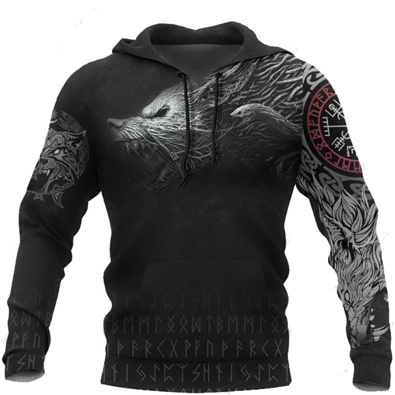 

Men's Hoodies & Sweatshirts Chinese Dragon Print Hoodie Street Casual Hip Hop High-End Brand Hoody Plus Size Coat Jacket, Black