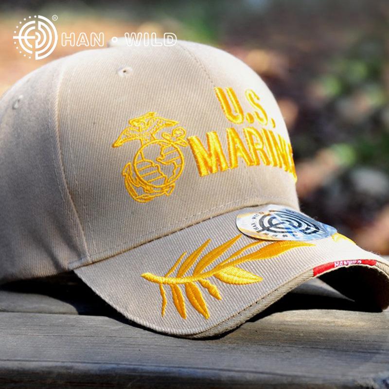 

Men's Tactic Hat Marine Corps Baseball Outdoors Peaked Cap Korean Service Army U.s. Corp Soldier Outdoor Hats, Black;white
