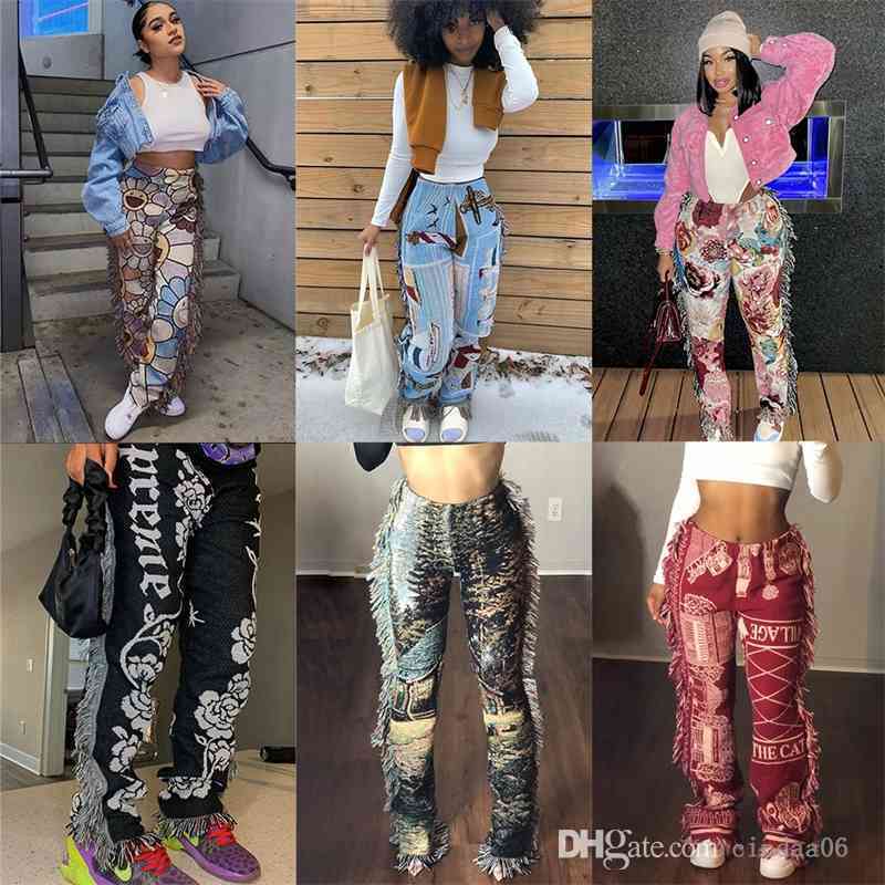 

Colorful Side Tassels Patchwork Striped Print Jogger Pant Women Rave Festival Clothing Fashion Casual High Waist Bodycon Sweat Pants, The sun