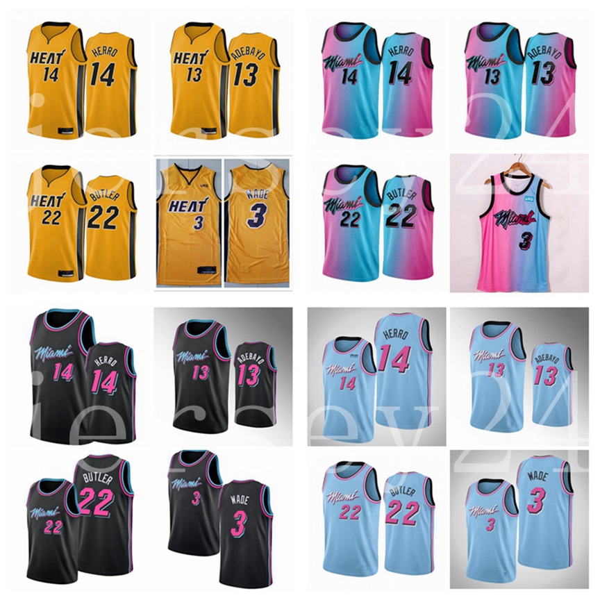 

basketball jersey Miami Heat Jimmy Butler Bam Adebayo Tyler Herro Dwyane Wade Key players;swingmen jerseys, Black;red