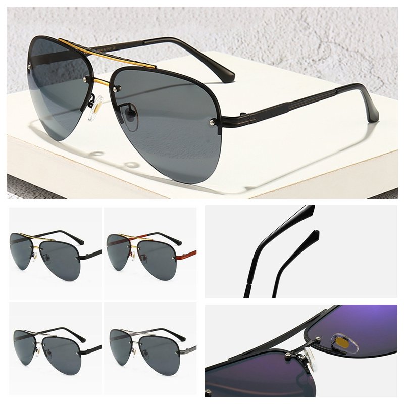 

luxury designer sunglasses for men women 2021 Polarized UV400 square frame brand Pilot classic fashion sun glass eyewear occhiali da sole with leather case