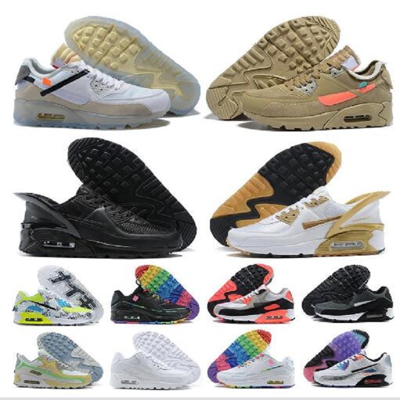 

Top Quality 2022 Men Women 90 Running Shoes Triple White Trali Team Gold Volt Green Worldwide 90s Trainers Outdoor Sneakers, # 10