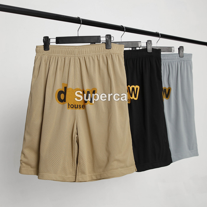

21SS Top Qaulity designer Beach Shorts High Street Breathable mesh Short Pants Webbing Men Summer Sports Sweatpants Hip Hop Streetwear mens, White;black