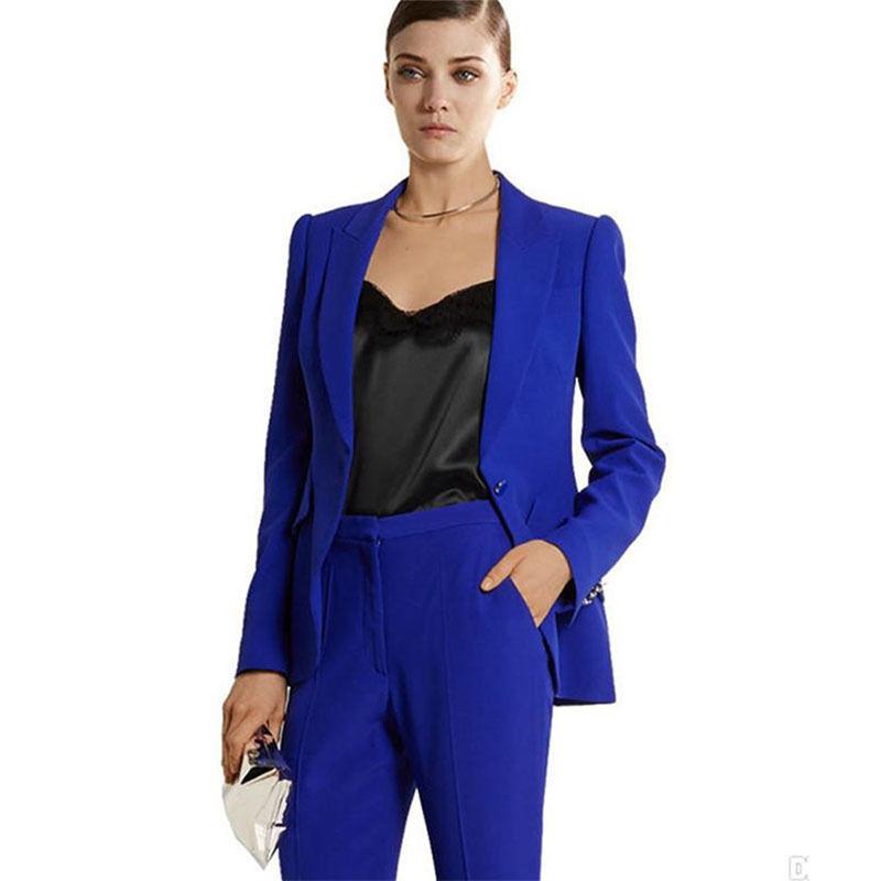 

Women's Suits & Blazers Arrival Royal Blue Womens Business Ladies Elegant Pants Female Office Interview Wear B133, Beige