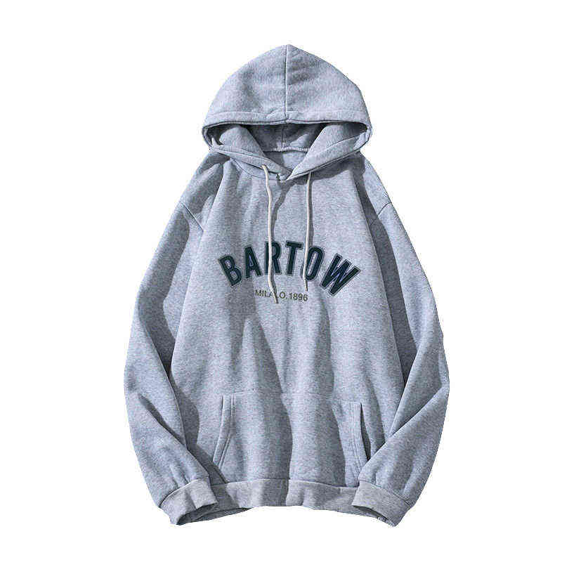 

Harajuku Letter Oversized Hoodies Spring Autumn Long Sleeve Loose Pullover Tops Hooded Casual Warm Pocket Sweatshirts Women 211108, White