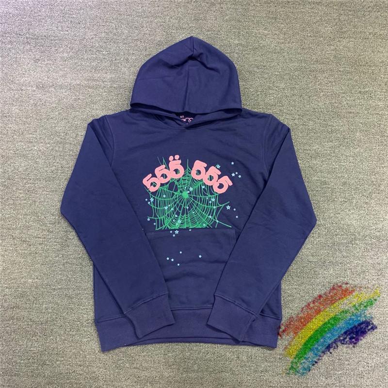 

Men' Hoodies & Sweatshirts Foaming Printing Sp5der Young Thug 555555 Angel Number Hoodie Men Women 1:1 Top QualitySpider Web Pattern Pullov