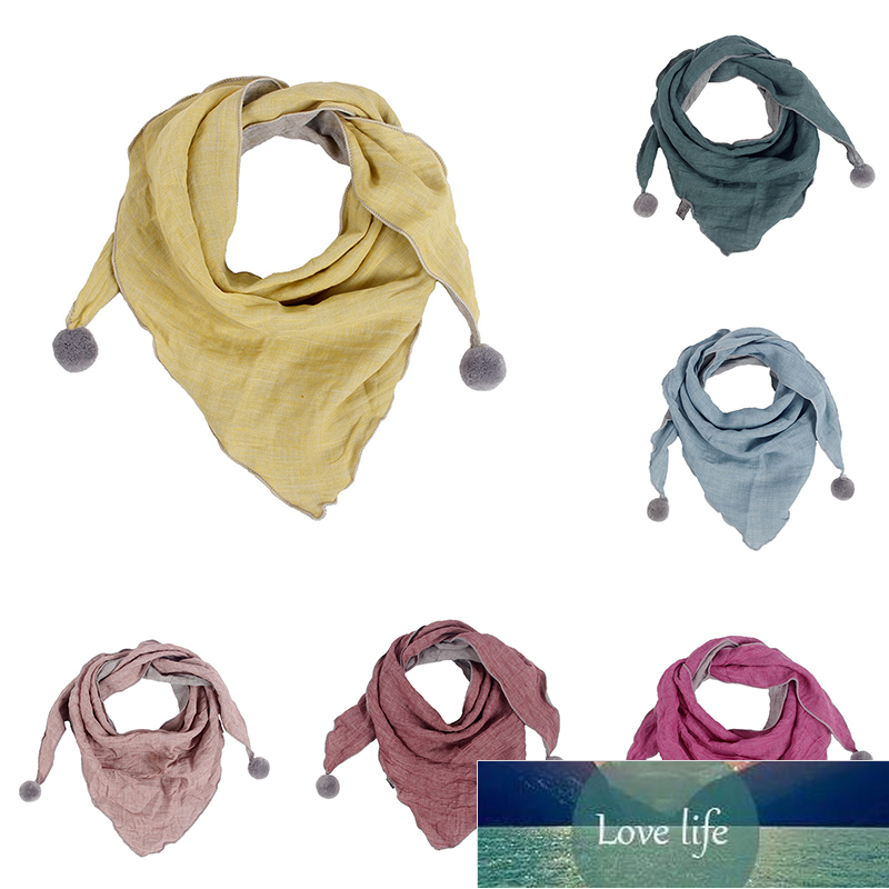 

Baby Cotton Triangle Scarves Pure Color Autumn Winter Skin-friendly Soft Kids Neck Warm Bibs Scarf Simple Sweet Kids Scarf