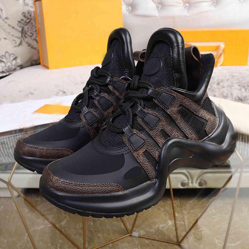 

ers Arch Sneakers Mens Women Platform Casual Shoes Patchwork Leather Walking Shoe Retro Tennis Trainers Light Outdoor Boots 4KISyemianbu, # 1