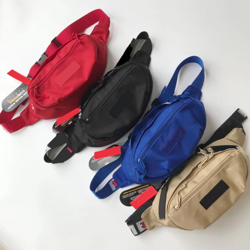 

Men Waist Bags Outdoor Leisure Fanny Pack Woman Hip-Hop Canvas Belt Bag Top Quality Teenagers Multi-function Double Zip Chest Pack, Pink