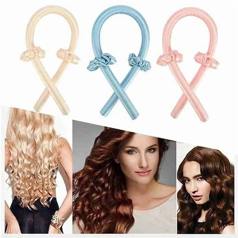 

Iron Lazy Wand Headband Silk Heatless Curling Tape For Curly Hair