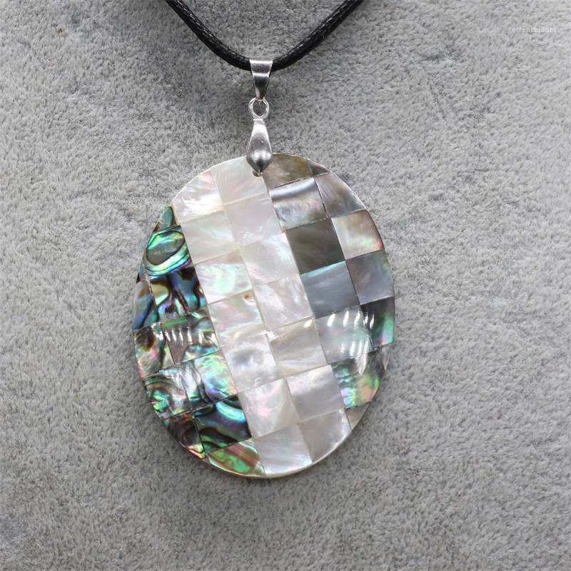 

Chains Natural Shell Necklace With Egg-Shaped Pendant Leather Cord 2MM Charms For Elegant Women Love Romantic Gift1