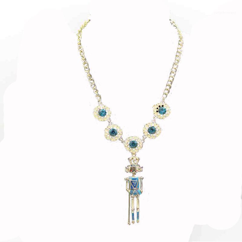 

Autumn And Winter Baroque King Doll Shape Necklaces Korean Metal Personality Fashion Sweater Chain Jewelry Chains