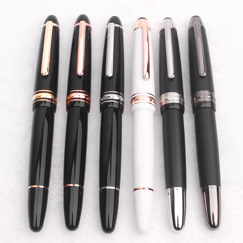 

High quality Msk-149 Black Resin Classic Roller ball/Fountain pen 4810 Nib office school supplies with Serial Number smooth writing Luxury Stationery+Plush Pouch, Customize