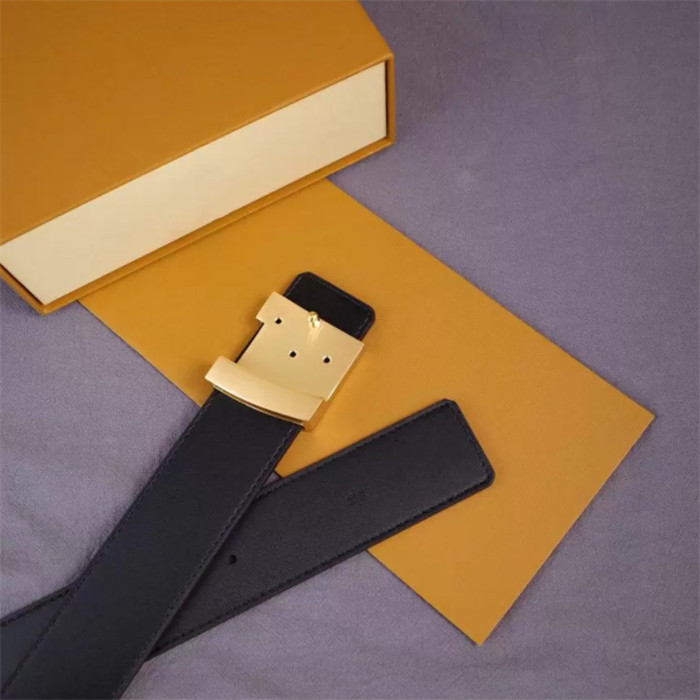 

2022 Fashion Buckle leather belt width 3.8cm 15 high quality designer men's and women's belt + orange gift box, Belt and box